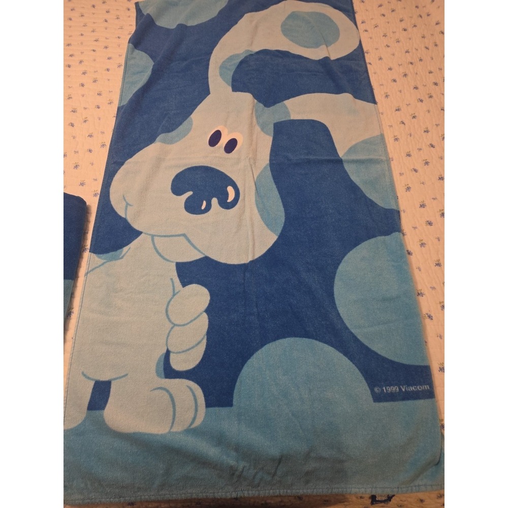 Vintage 1999 Blue's Clues Set Of 2 Beach Towels 100% Cotton
